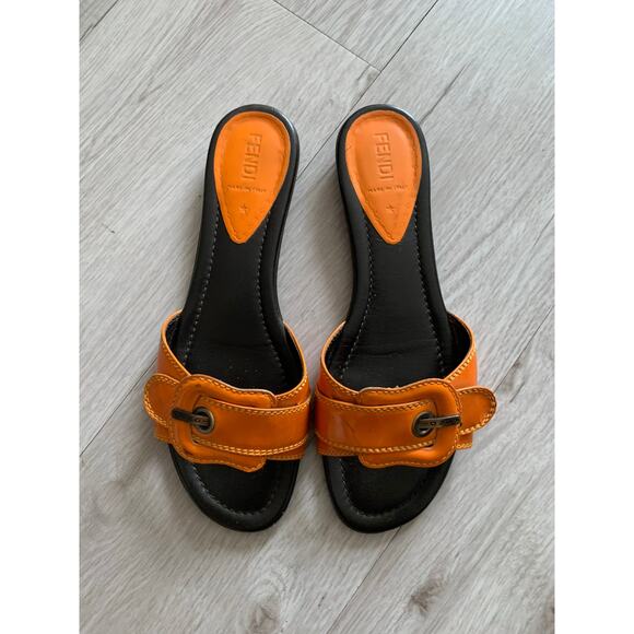 Fendi Shoes - Fendi Patent Leather Sandals - 38.5